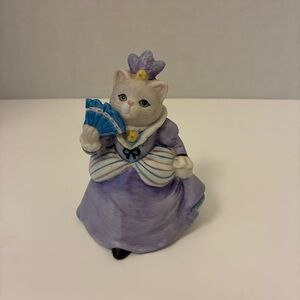 Kitty Cucumber Schmid Collectible 5” Cat Figurine “Miss Fish” 1990